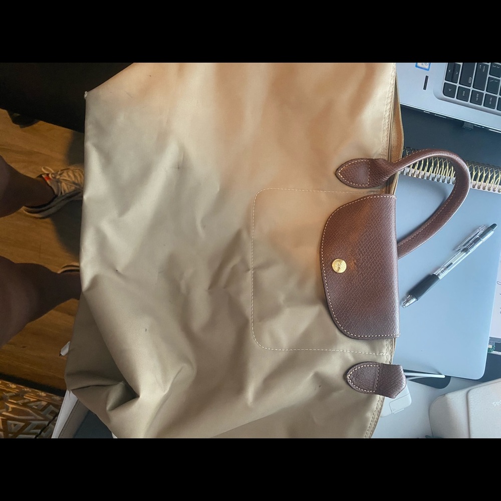 - Beige Long Champ Bag